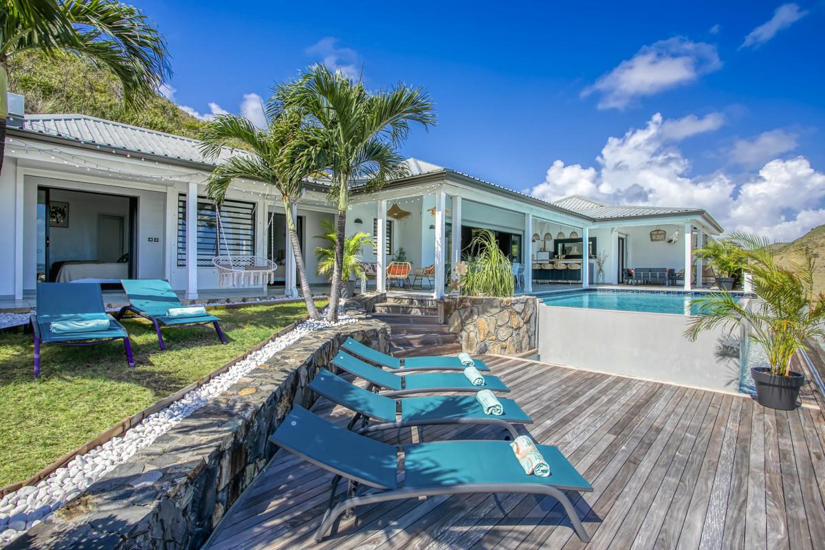 A louer villa vue mer Mont Vernont Saint Martin_ Terrasse - 5